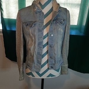 Jean Jacket with hoodie look